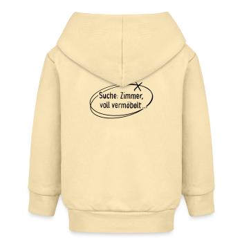 Search room, fully beaten up - Baby Organic Zip-up Hoodie by Stanley/Stella - cream - Back