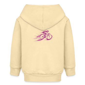 cyclist fast red Fahrrad - Baby Organic Kapuzenjacke Baby Connector von Stanley/Stella - Creme - Hinten