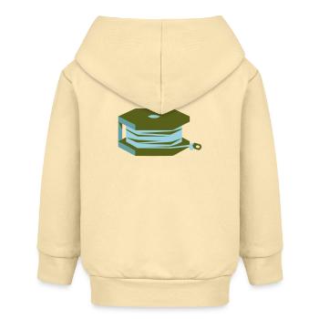 Équipement de pêche pour bobine de ligne de pêche - Veste à capuche bébé bio Stanley/Stella - crème - Dos