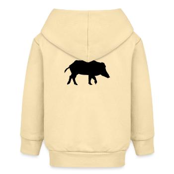 Wild boar - Baby Organic Zip-up Hoodie by Stanley/Stella - cream - Back