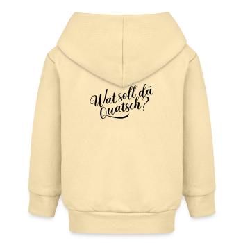Wat soll dä Quatsch? - Baby Organic Kapuzenjacke Baby Connector von Stanley/Stella - Creme - Hinten
