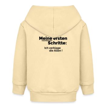 Meine ersten Schritte - Baby Organic Kapuzenjacke Baby Connector von Stanley/Stella - Creme - Hinten