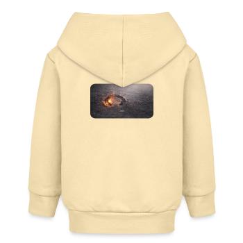 Hoof track in the ash floor - Baby Organic Zip-up Hoodie by Stanley/Stella - cream - Back