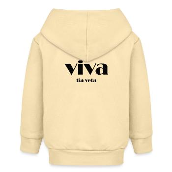 viva tia veta - Baby Organic Zip-up Hoodie by Stanley/Stella - cream - Back