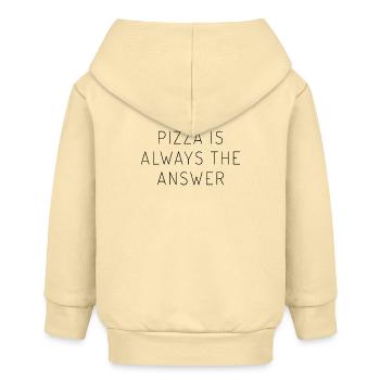 Pizza Answer - Baby Organic Zip-up Hoodie by Stanley/Stella - cream - Back
