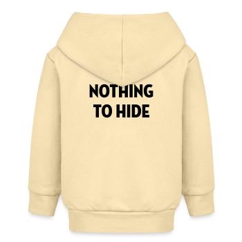 Revolution / Frieden / Menschen / Reise / Grün / - Baby Organic Kapuzenjacke Baby Connector von Stanley/Stella - Creme - Hinten