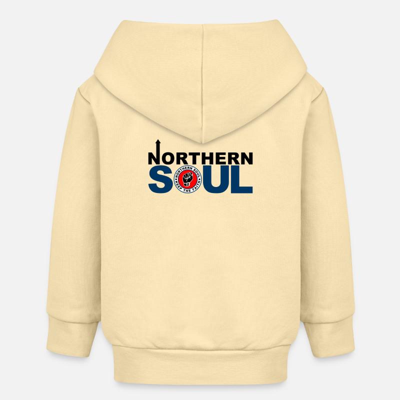 60s Style Northern Soul Keep The Faith Mod - Veste à capuche bébé bio Stanley/Stella - crème