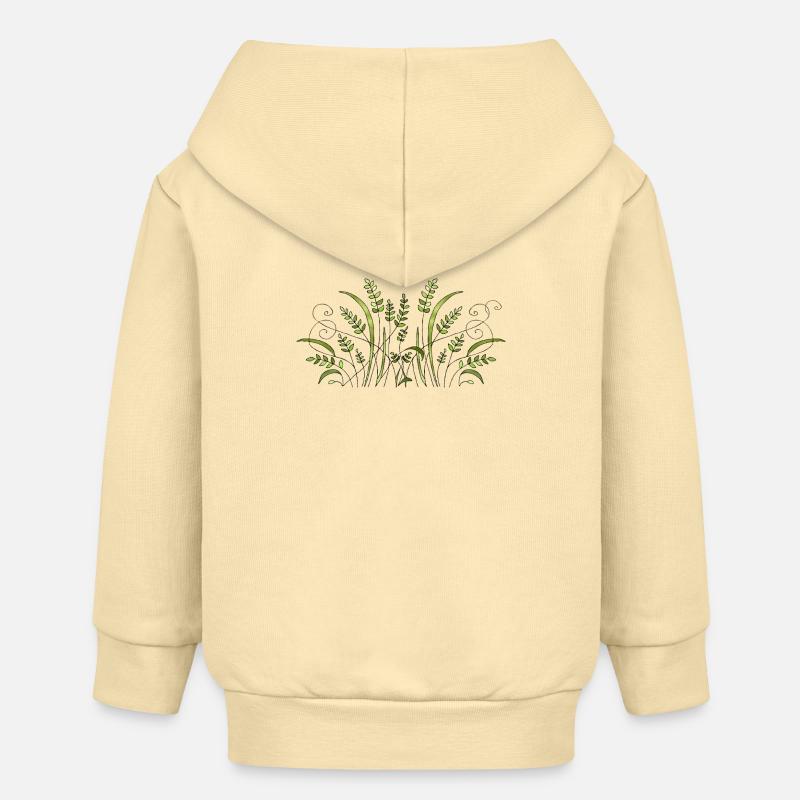 Fleur - Veste à capuche bébé bio Stanley/Stella - crème