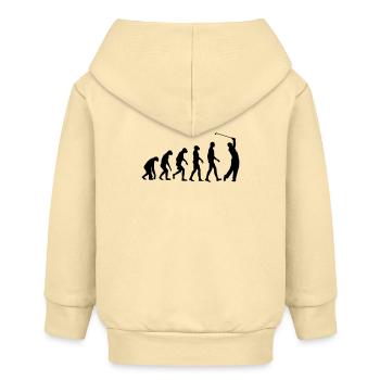 Golf Evolution Golfing - Baby Organic Kapuzenjacke Baby Connector von Stanley/Stella - Creme - Hinten
