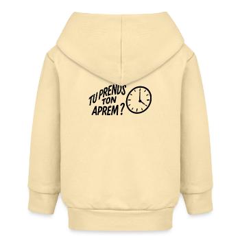 Tu prends ton aprem ? - Veste à capuche bébé bio Stanley/Stella - crème - Dos