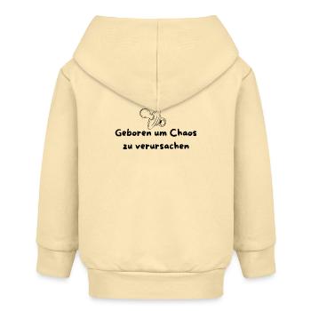 Geboren um Chaos zu verursachen Spruch Design. - Baby Organic Kapuzenjacke Baby Connector von Stanley/Stella - Creme - Hinten
