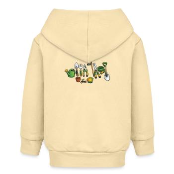 Outils de jardin de dessins animés – Conception de jardin drôle - Veste à capuche bébé bio Stanley/Stella - crème - Dos