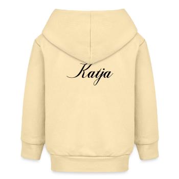 Katja Name - Baby Organic Kapuzenjacke Baby Connector von Stanley/Stella - Creme - Hinten