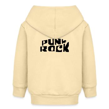 Punkrock Mutige Typografie - Baby Organic Kapuzenjacke Baby Connector von Stanley/Stella - Creme - Hinten