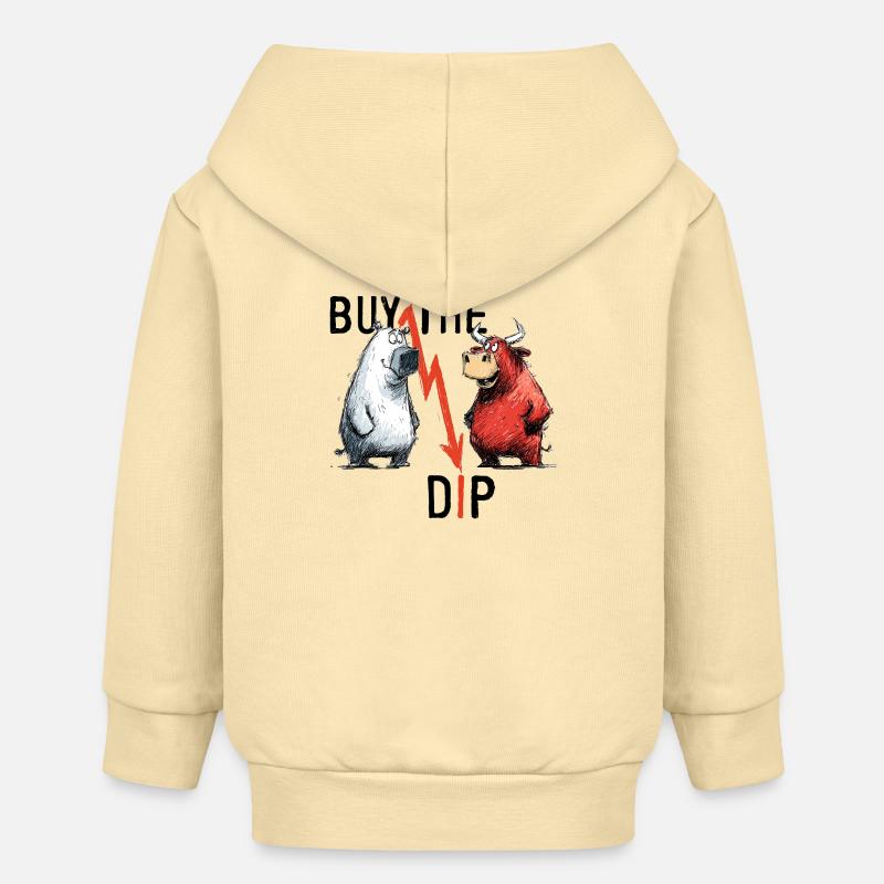ACHETEZ À LA BAISSE – Quand les autres tremblent, ils achètent ! - Veste à capuche bébé bio Stanley/Stella - crème