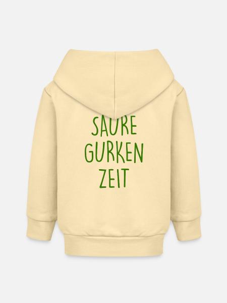 Saure Gurken Zeit - Baby Organic Kapuzenjacke Baby Connector von Stanley/Stella - Creme