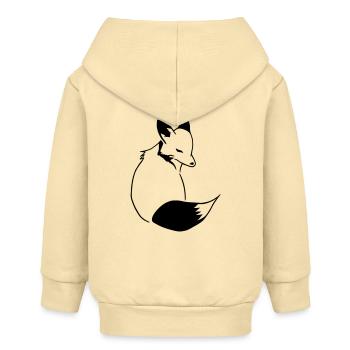 Fuchs Comic: Schlau, Foxy & Manga Style - Baby Organic Kapuzenjacke Baby Connector von Stanley/Stella - Creme - Hinten