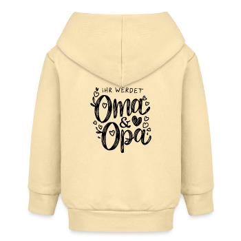 Ihr werdet Oma & Opa - Baby Organic Kapuzenjacke Baby Connector von Stanley/Stella - Creme - Hinten