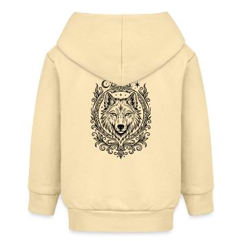 Wolfskopf - Baby Organic Kapuzenjacke Baby Connector von Stanley/Stella - Creme - Hinten