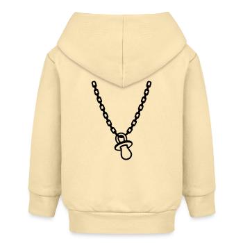 Baby Kette Schnuller Nuckel Nuk - Baby Organic Kapuzenjacke Baby Connector von Stanley/Stella - Creme - Hinten