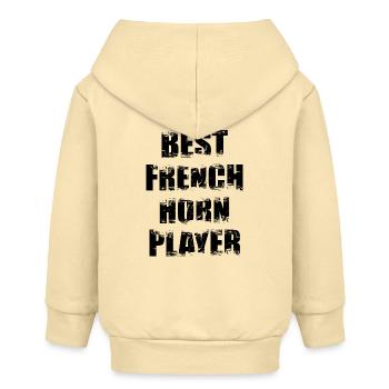 French horn player - Baby Organic Zip-up Hoodie by Stanley/Stella - cream - Back