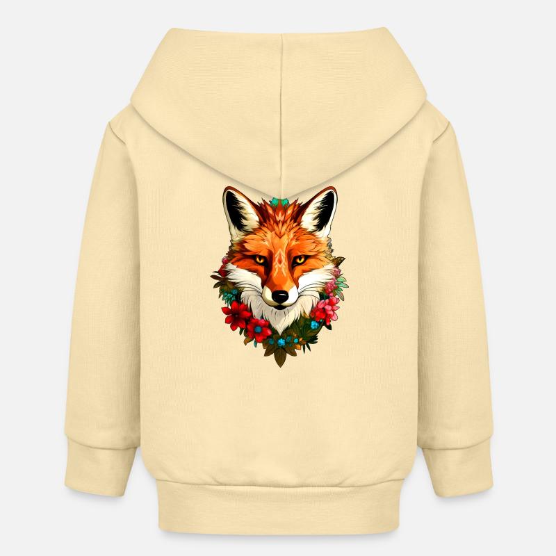 Style des Renards - Veste à capuche bébé bio Stanley/Stella - crème