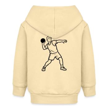 dodgeball - Baby Organic Zip-up Hoodie by Stanley/Stella - cream - Back