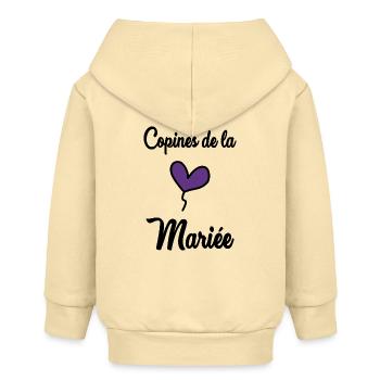 ZUKÜNFTIGE BRAUT. Junggesellinnenabschied. HOCHZEIT - Baby Organic Kapuzenjacke Baby Connector von Stanley/Stella - Creme - Hinten