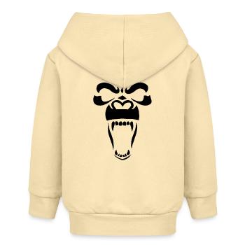 Schwarzer Gorilla - Baby Organic Kapuzenjacke Baby Connector von Stanley/Stella - Creme - Hinten