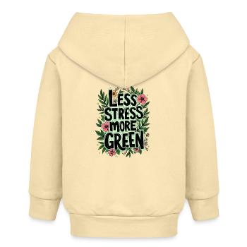 LESS STRESS, MORE GREEN - Baby Organic Zip-up Hoodie by Stanley/Stella - cream - Back