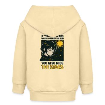 Miss the stars - Baby Organic Zip-up Hoodie by Stanley/Stella - cream - Back