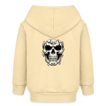 Splitternder Schädel – Gothic Grafik - Baby Organic Kapuzenjacke Baby Connector von Stanley/Stella - Creme - Hinten
