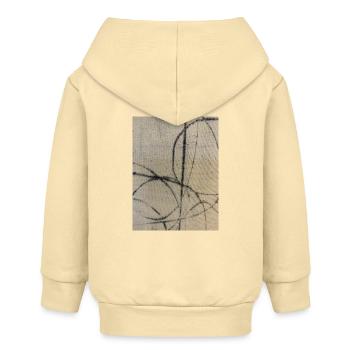 Abstrakte Kunst auf Pullover - Baby Organic Kapuzenjacke Baby Connector von Stanley/Stella - Creme - Hinten
