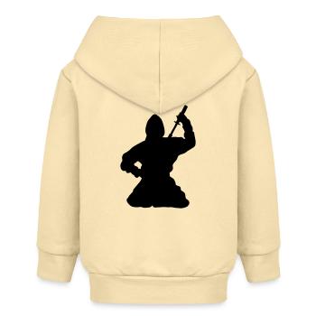 Ninja Japanese spy or assassin - Baby Organic Zip-up Hoodie by Stanley/Stella - cream - Back