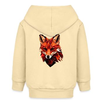 Stilisierter Fuchs, geometrisch - Baby Organic Kapuzenjacke Baby Connector von Stanley/Stella - Creme - Hinten