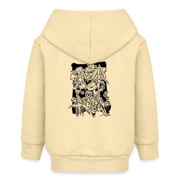 Colorful Geometric Abstract Design - Baby Organic Zip-up Hoodie by Stanley/Stella - cream - Back