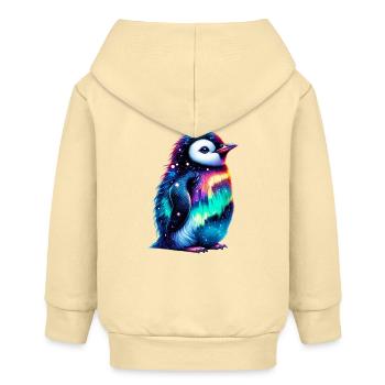 Aurora Borealis Pinguin - Baby Organic Kapuzenjacke Baby Connector von Stanley/Stella - Creme - Hinten
