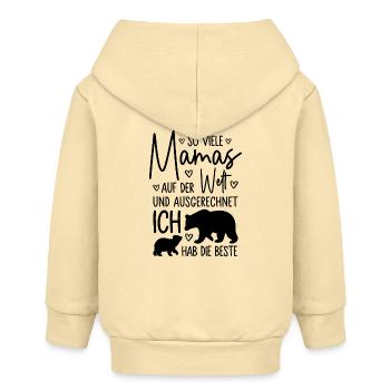 So viele Mamas Beste Mama Baby Muttertag Geschenk - Baby Organic Kapuzenjacke Baby Connector von Stanley/Stella - Creme - Hinten