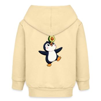 Süßer Pinguin Cartoon Avocado Gleichgewicht Gemüse - Baby Organic Kapuzenjacke Baby Connector von Stanley/Stella - Creme - Hinten
