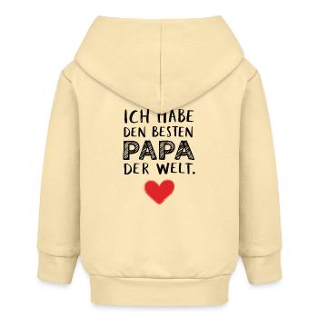 Bester Papa der Welt - Baby Organic Kapuzenjacke Baby Connector von Stanley/Stella - Creme - Hinten