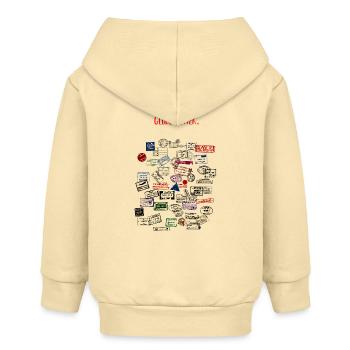 Globetrotter - Baby Organic Zip-up Hoodie by Stanley/Stella - cream - Back