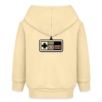 Retro-NES-Controller-Design - Baby Organic Kapuzenjacke Baby Connector von Stanley/Stella - Creme - Hinten
