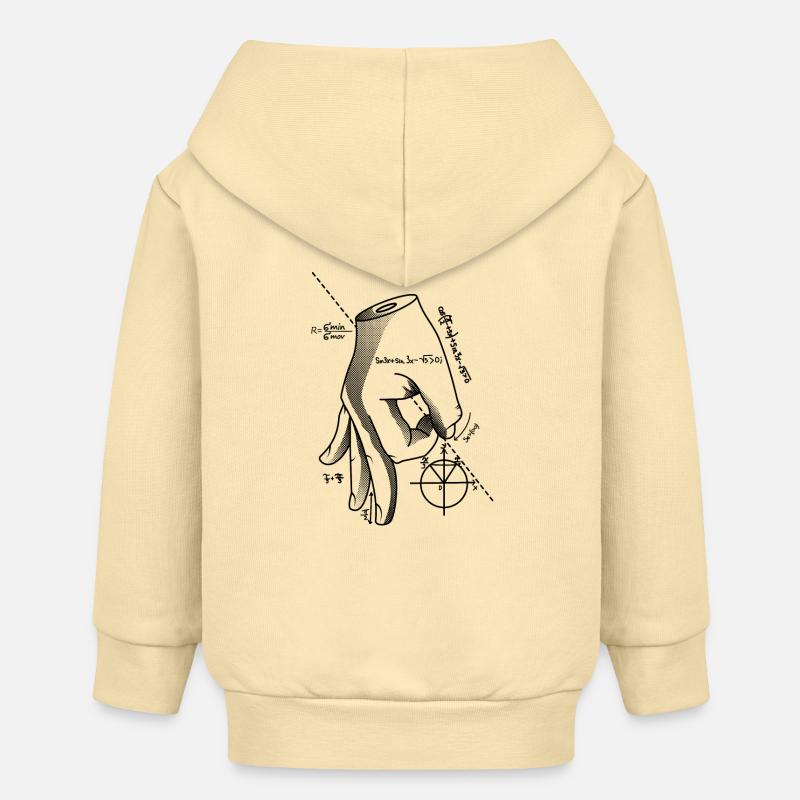 Le jeu du cercle - Veste à capuche bébé bio Stanley/Stella - crème