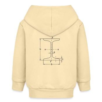 IPN - Baby Organic Kapuzenjacke Baby Connector von Stanley/Stella - Creme - Hinten