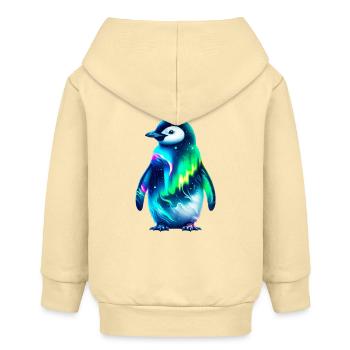 Aurora Borealis Pinguin - Baby Organic Kapuzenjacke Baby Connector von Stanley/Stella - Creme - Hinten