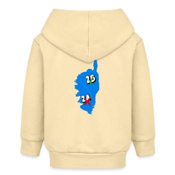 Région Corse - Veste à capuche bébé bio Stanley/Stella - crème - Dos