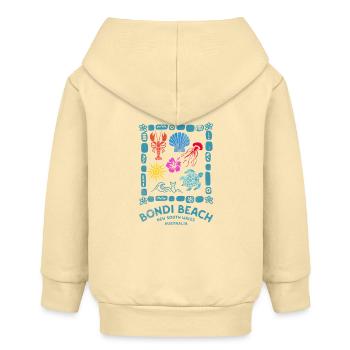 Bondi Beach Marine Souvenir - Baby Organic Kapuzenjacke Baby Connector von Stanley/Stella - Creme - Hinten