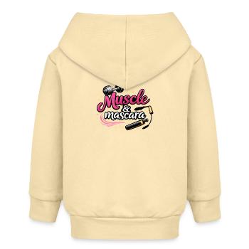 Muscle & Mascara – Feminines Fitness Statement Des - Baby Organic Kapuzenjacke Baby Connector von Stanley/Stella - Creme - Hinten