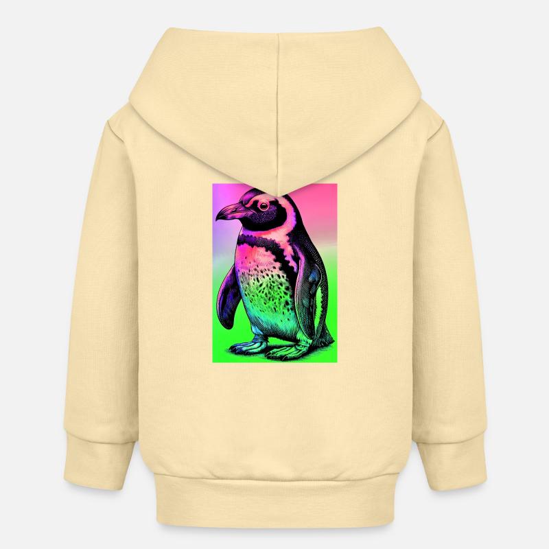 pingouin - Veste à capuche bébé bio Stanley/Stella - crème