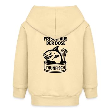 thunfisch dose - Baby Organic Kapuzenjacke Baby Connector von Stanley/Stella - Creme - Hinten
